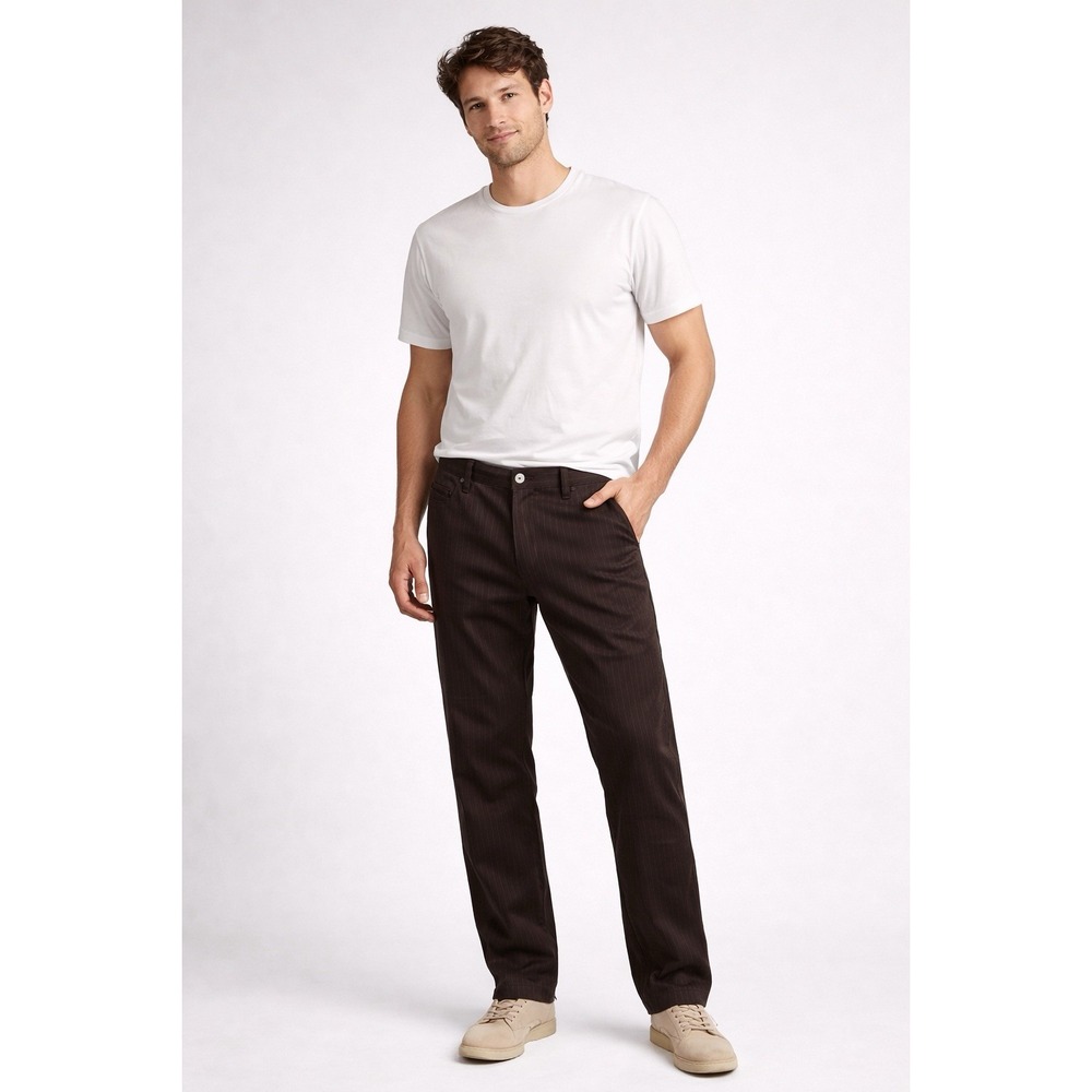 ONeill 5 Pocket Straight Fit Pants Brown Poly Blend Mens 36x33